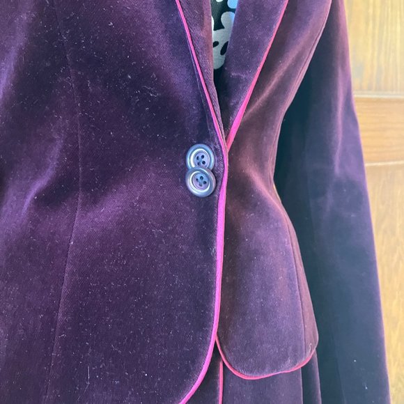 Vintage Velvet Dress Suit 2pc size xs - Picture 3 of 8
